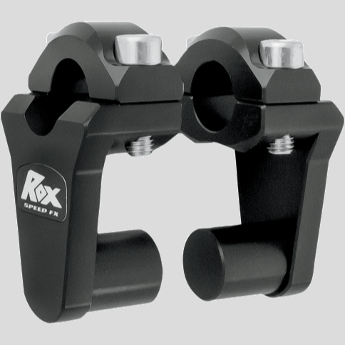 Rox Pivoting Handlebar Risers For 7⁄8" Bar Clamps - Black Cycle Refinery