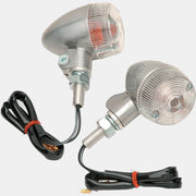 Turn Signal, Aluminum Round - Clear Cycle Refinery