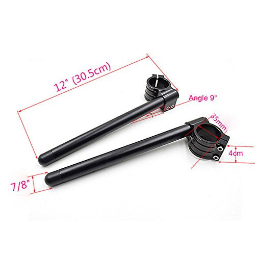 Handle Bar,  Clip On Black 7/8" Cycle Refinery