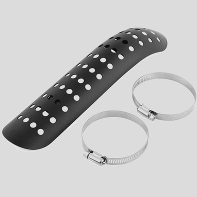 Exhaust Heat Shield Cover Curved- Black Cycle Refinery