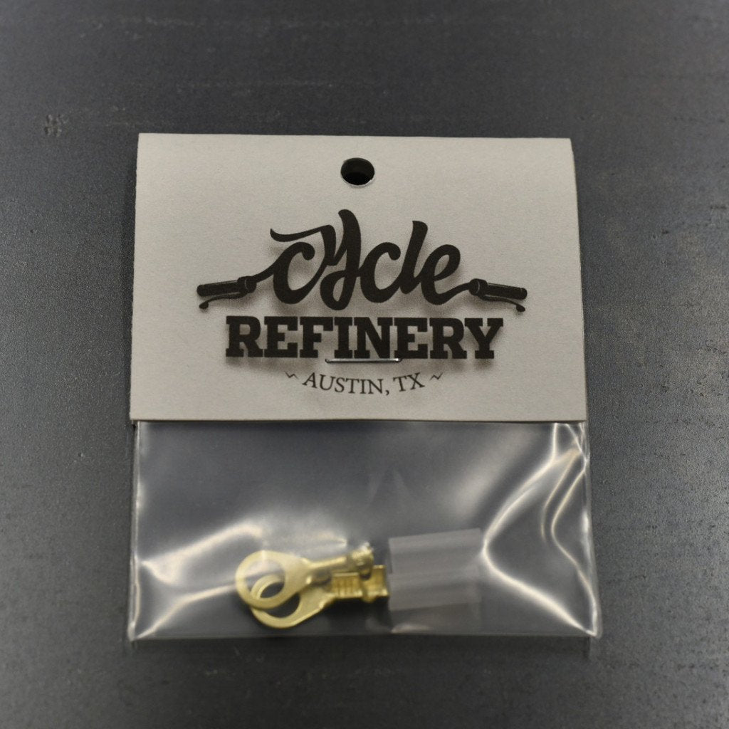6.5mm I.D. Brass Ring Terminal for 18-16 AWG wire Cycle Refinery