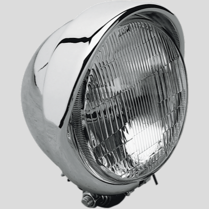 H-4 5 3/4" Headlight with Visor Cycle Refinery