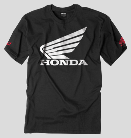Honda Big Wing T-shirt - Black Cycle Refinery