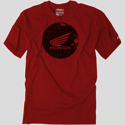 Honda Circle Cardinal T-Shirt - Red Cycle Refinery