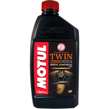 Motul RSD Twin 100% Synthetic V-Twin SAE 20W50 Oil, 1Qt Cycle Refinery