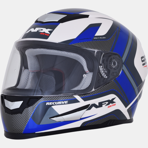 AFX FX-99 Helmet - White & Blue Cycle Refinery