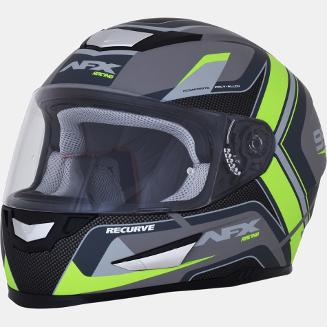 AFX FX-99 Helmet - Grey & Green Cycle Refinery