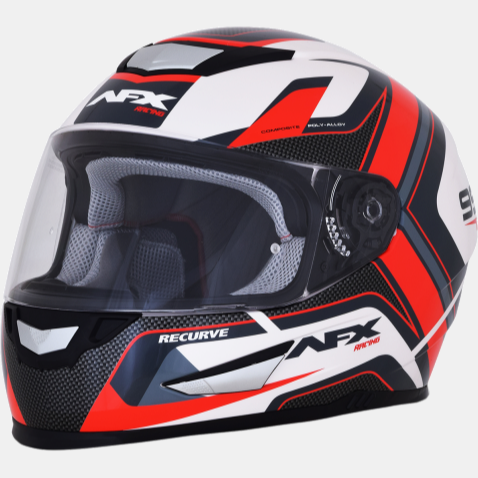 AFX FX-99 Helmet - White & Red Cycle Refinery