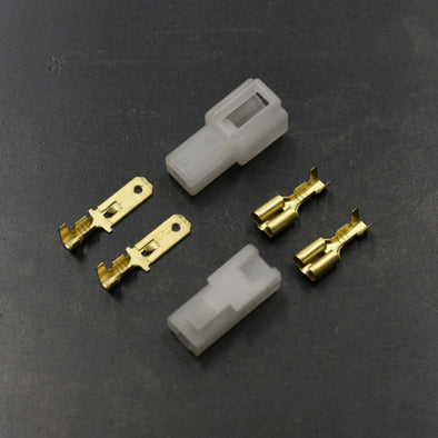 Connector Pair - 1-pin w/6.3mm spades Cycle Refinery