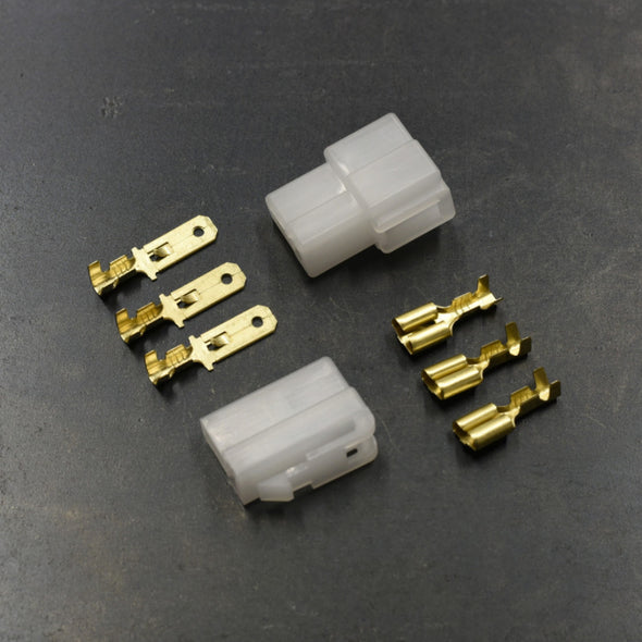 Connector Pair - 2-pin locking w/6.3mm spades Cycle Refinery