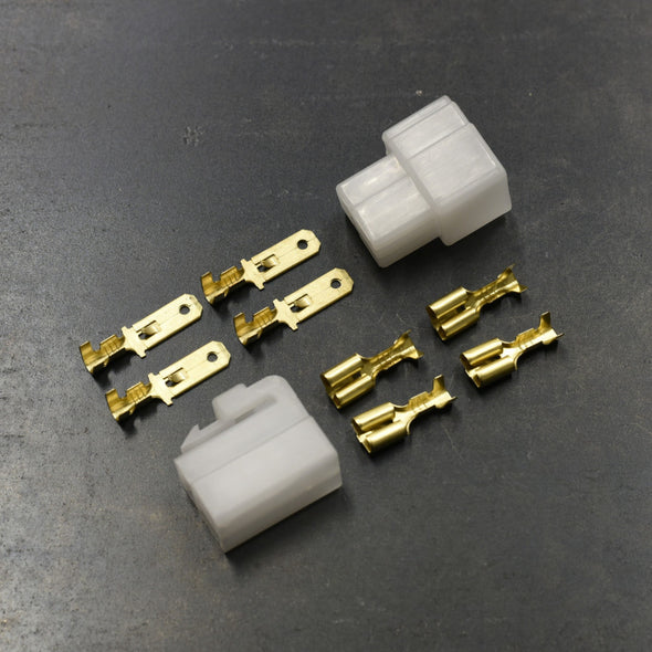 Connector Pair - 3-pin locking w/6.3mm spades Cycle Refinery