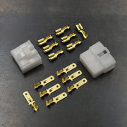 Connector Pair - 6-pin locking w/6.3mm spades Cycle Refinery