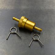 Fuel Filter, Anodized Aluminum 1/4" barb ( Multiple Colors Available ) Cycle Refinery