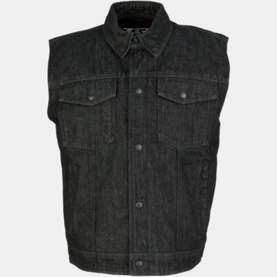 Z1R Black Denim Vest Cycle Refinery