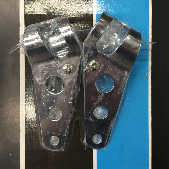 Headlight Mounting Brackets, Chrome Cycle Refinery