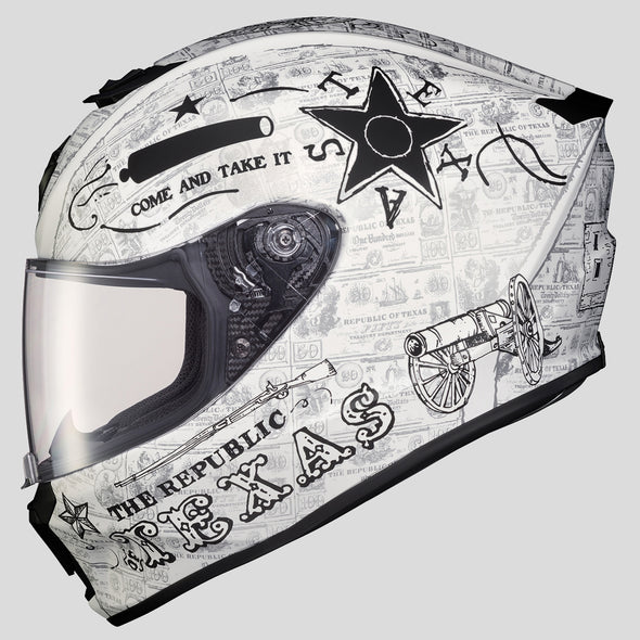 Scorpion EXO-R420 -  Lone Star White/Black Cycle Refinery