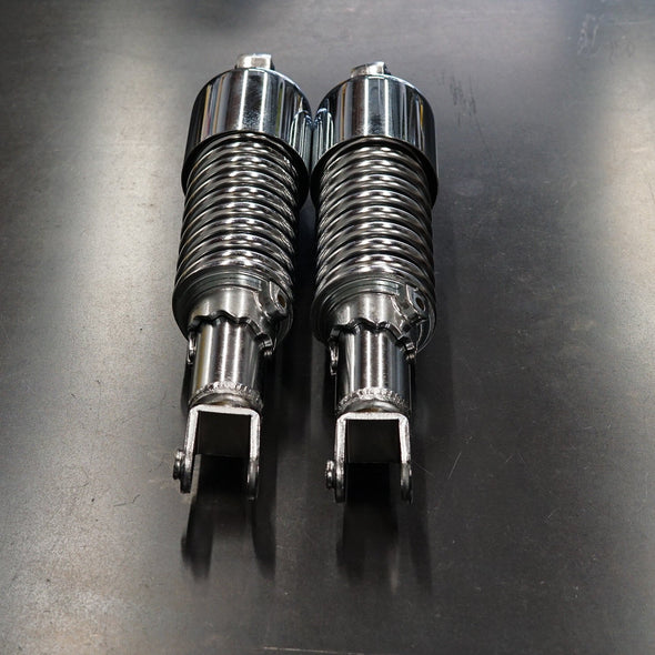 "Shorty" Shocks - Chrome - Eye/Clevis (298mm) Cycle Refinery