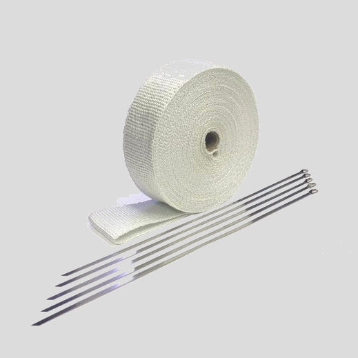 Exhaust Wrap Kit 2"x 50' White Cycle Refinery